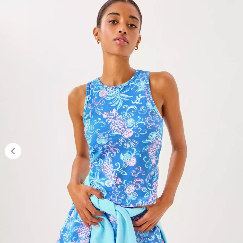 Lilly Pulitzer UPF 50+ Luxletic Candia Active Bra Tank Top SZ Large